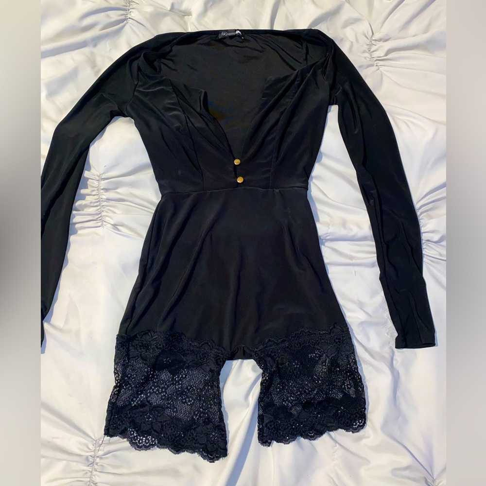 deep v neck romper